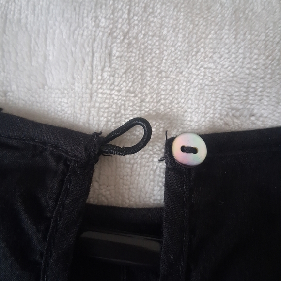 Free People Black Pavlo Floral Embroidered Ruffle Sleeve Dress Lined Bohemian S - Picture 10 of 15